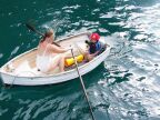 Jennifer Antonio in dinghy.JPG (84 KB)